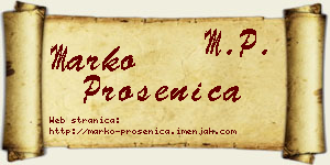 Marko Prosenica vizit kartica